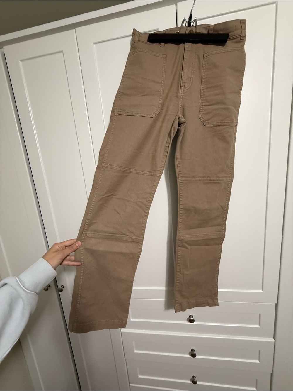 Madewell Tan Boot Cut Utility Pants